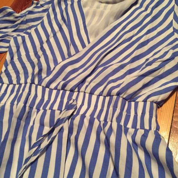 Simplee drawstring waist striped mini dress - Picture 6 of 7
